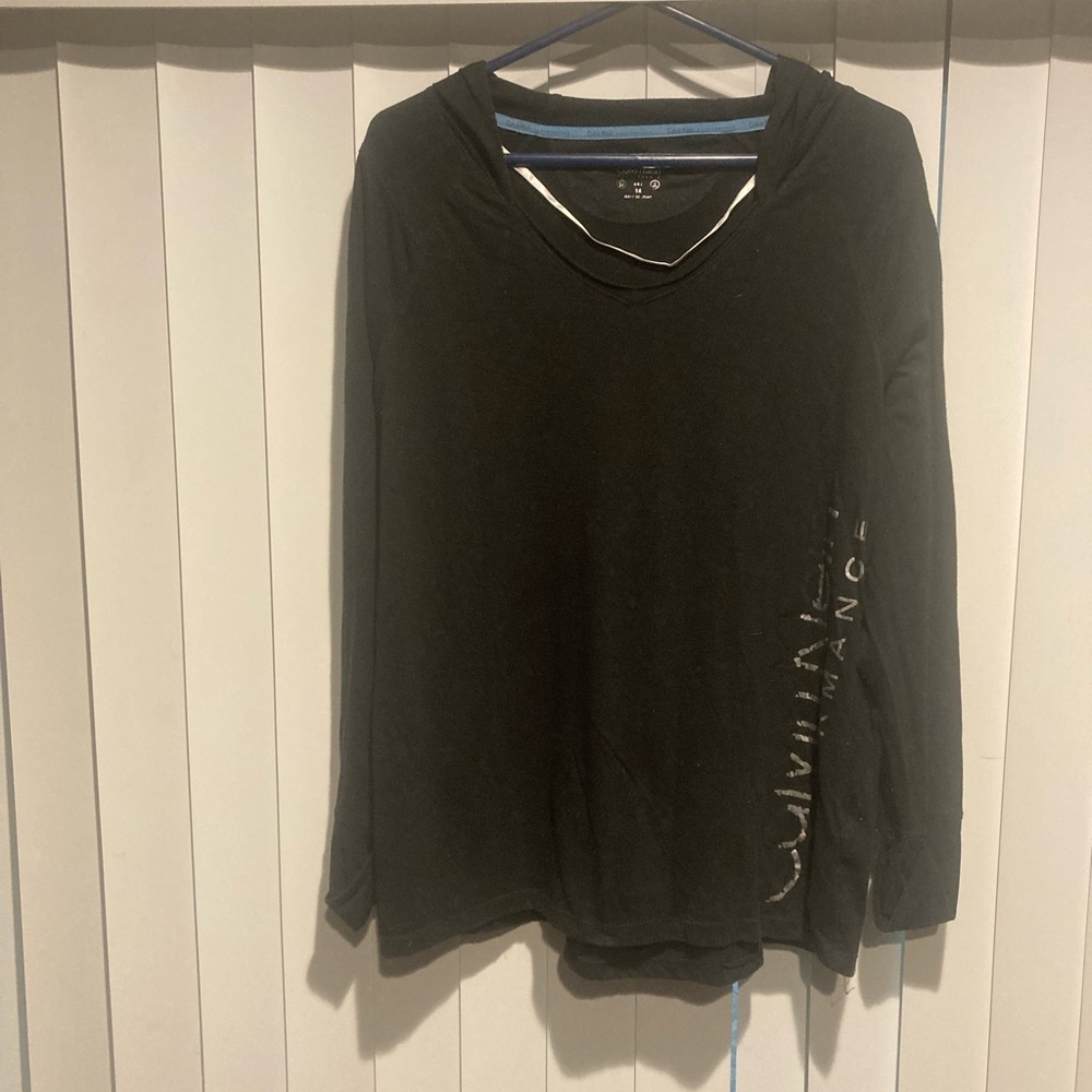 Calvin Klein Black Graphic Long Sleeve Top
